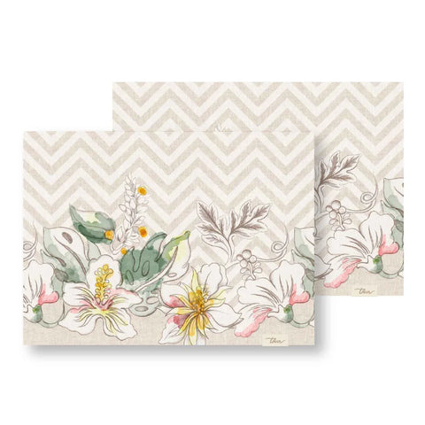 THUN Set 2 Tovagliette Antimacchia Estate 33x45 cm Tropical Multicolor