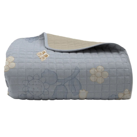 THUN® Trapuntino Matrimoniale Elegance con Stampa Digitale Grace Azzurro