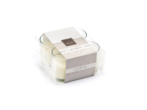 Box 4 pz candela bugia D7 H8 Bianco latte Bruco