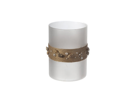 Porta Tea Light vetro mauritius cm 10 x 13 trasparente Bruco