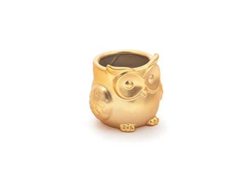 Caspò gufetto ceramica philip cm 8 x 7 oro Bruco