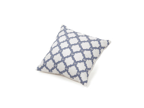 CUSCINO COTONE CM45X45 (C/FILLER) CREMA/BLU   Bruco