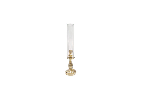 Candeliere Vetro noblesse c/parafiamma H54 champagne Bruco