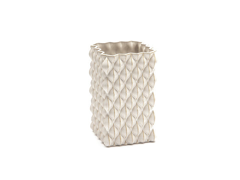 Vaso Ceramica Waves d16 H25 Bianco Bruco