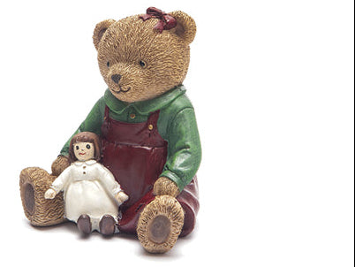 Orsetto in resina verde