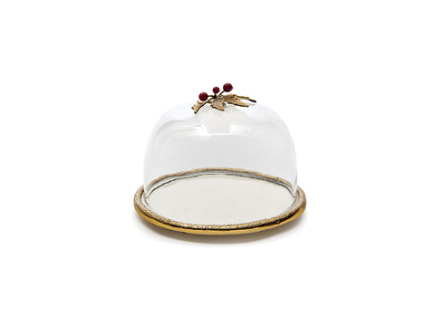 CLOCHE HOLLY IN ALLUMINIO 30X24CM ORO