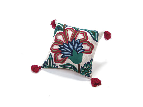 Cuscino in cotone Flowers c/nappe cm 45x45 multi