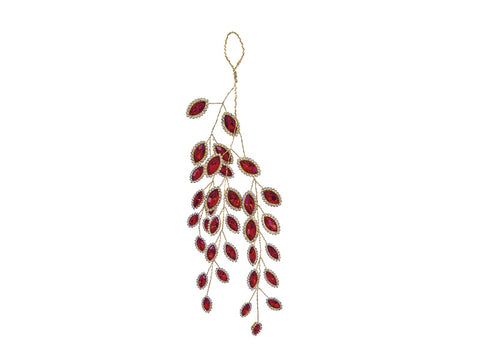 DECORAZIONE STRASS CM22 ROSSO BRUCO