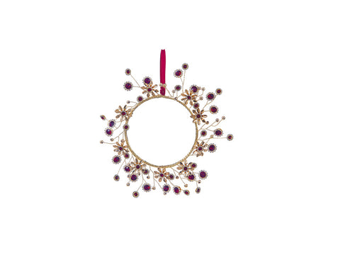 CORONCINA DAISY FLOWER C/STRASS CM15 ROSSO BRUCO