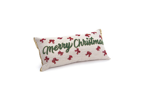 CUSCINO MERRY CHRISTMAS" C/LUREX  MULTICOLOR BRUCO