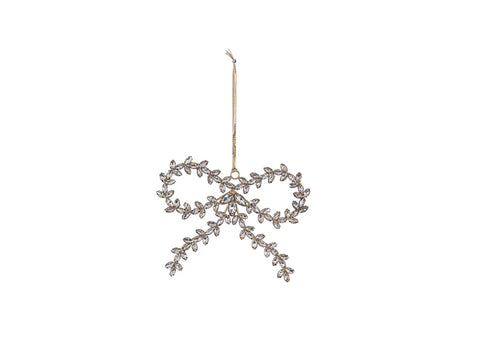 DECORAZIONE FIOCCO C/PIETRE DIAMOND CM15X15 ORO/CLEAR BRUCO