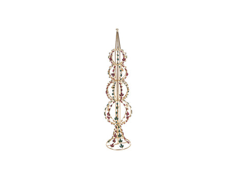 ALBERO QUADRISFERA CM15X62 DIAMOND C/BASE  ROSSO/VERDE BRUCO