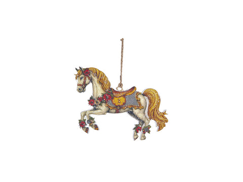 DECORAZIONE BLONDE HORSE DOUBLE METAL FROSTED CM17X11 MULTI BRUCO