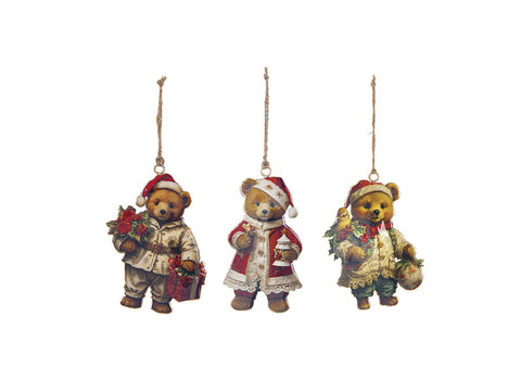 DECORAZIONE TEDDY DOUBLE METAL CM7X13 ASS BRUCO