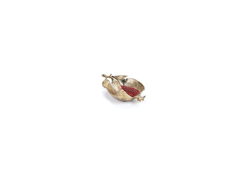 CIOTOLA DECORATIVA ALLUMINIO MELOGRANO CM20X13X4 ORO/ROSSO   BRUCO