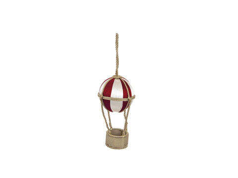 MONGOLFIERA SILK IN FILO CM10X10X20 ORO/ROSSO BRUCO