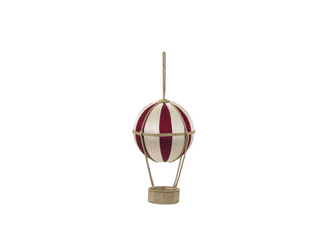 MONGOLFIERA SILK IN FILO CM15X15X25 ORO/ROSSO BRUCO