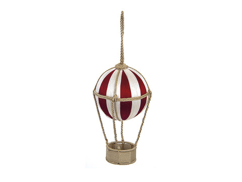 MONGOLFIERA SILK IN FILO CM20X20X30 ORO/ROSSO BRUCO