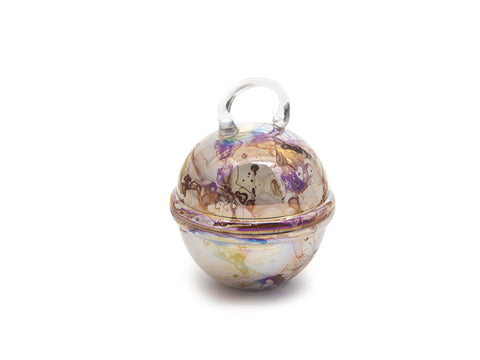 CANDELA SFERA VETRO FANTASY C/MANICO CM13X16 ROSA BRUCO