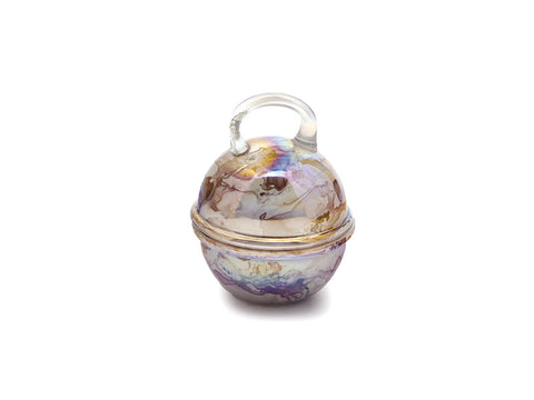 CANDELA SFERA VETRO FANTASY C/MANICO ROSA BRUCO