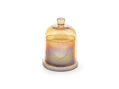 CANDELA VETRO CLOCHE CM12X16 ROSA BRUCO