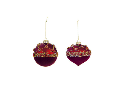 SFERA VETRO JEWEL CM10  ASS ROSSO BRUCO