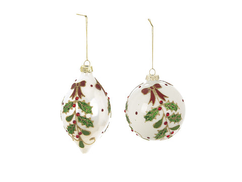 SFERA VETRO GREENERY CM10  ASS BIANCO BRUCO