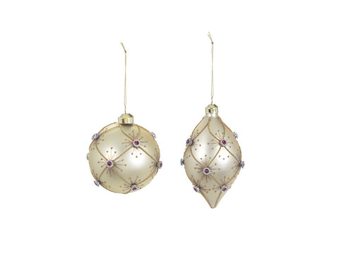 SFERA VETRO GEM CM10  ASS ORO BRUCO
