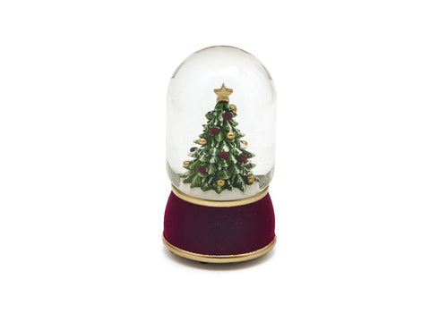 SNOWBALL C/CARILLON RESINA TREE CM1210X20 BORDEAUX-ORO BRUCO