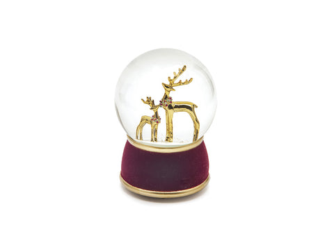 SNOWBALL C/CARILLON RESINA RENNE' CM12X16 BORDEAUX-ORO BRUCO