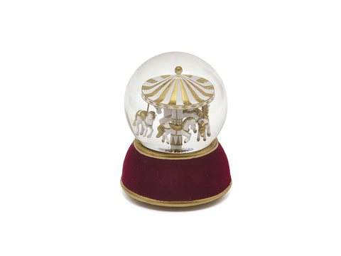 SNOWBALL C/CARILLON RESINA GIOSTRA CM13X18 BORDEAUX-ORO BRUCO