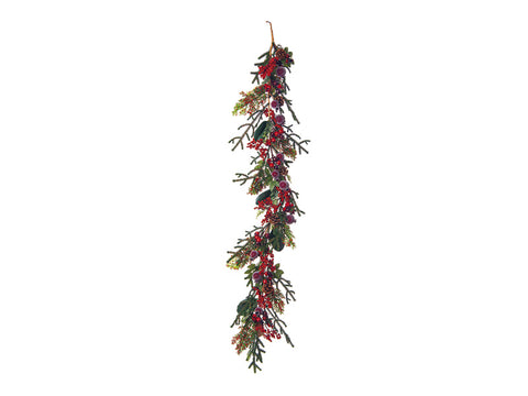 GARLAND PINO E MELOGRANI CM180 VERDE-ROSSO BRUCO