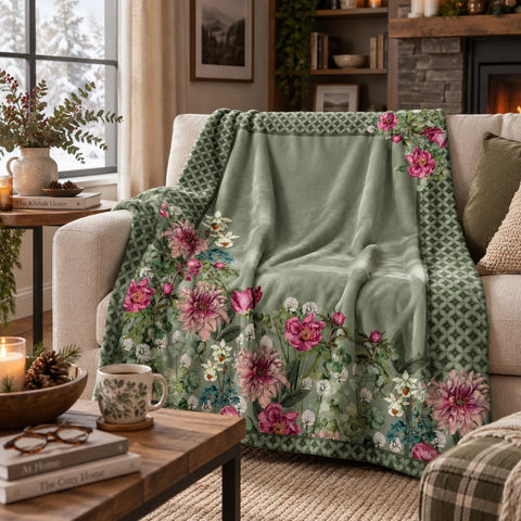 Plaid Giardino Verde Casa Anversa 150 x 180 cm