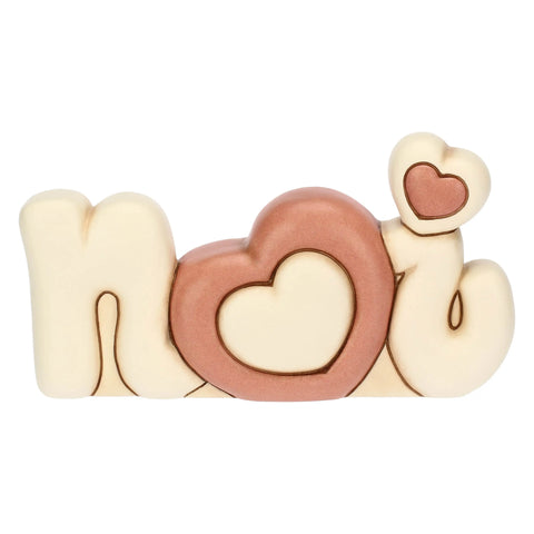 Scritta in ceramica NOI Linea L'amore vola