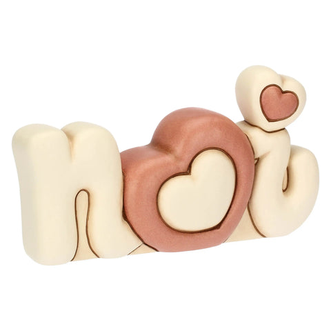 Scritta in ceramica NOI Linea L'amore vola