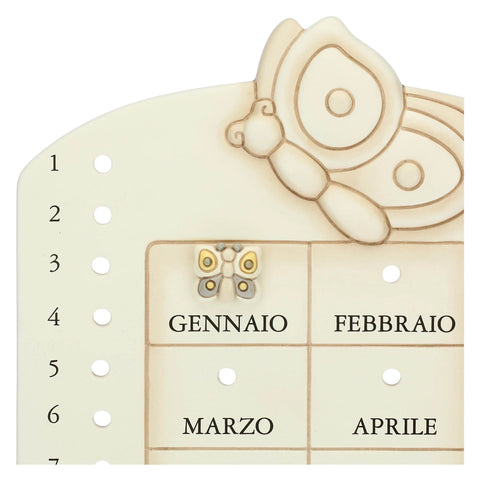 Calendario perpetuo da parete in ceramica Elegance