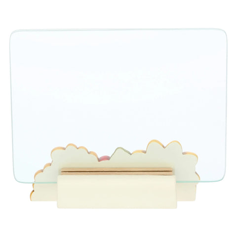 Portafoto in vetro con girasole e papavero Fiori e Fantasia