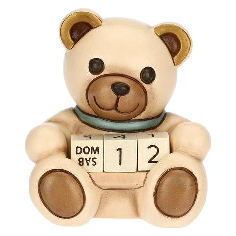 Mini calendario Teddy lui in ceramica Thun