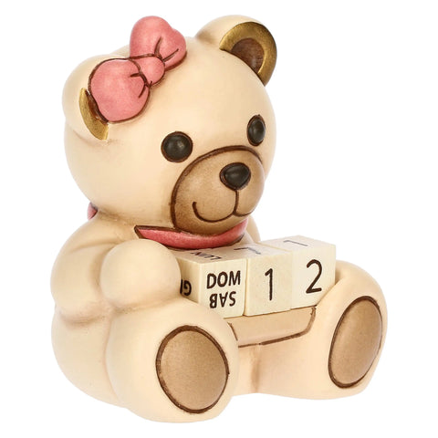 Mini calendario Teddy lei in ceramica Thun