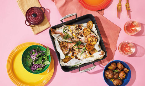Arrostiera quadrata in alluminio antiaderente Ø 26 Le creuset