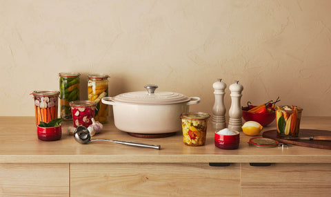 Cocotte ovale Evolution in ghisa vetrificata 29 cm meringue Le creuset