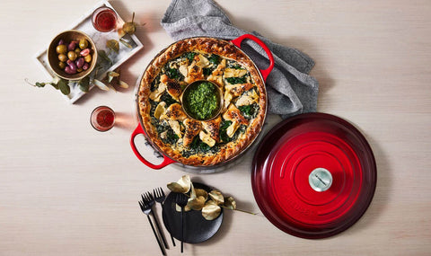 Tegame basso Evolution in ghisa vetrificata ciliegia 30cm Le Creuset