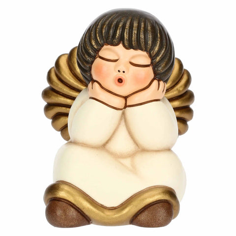 Angelo rannicchiato in ceramica Volami nel cuore