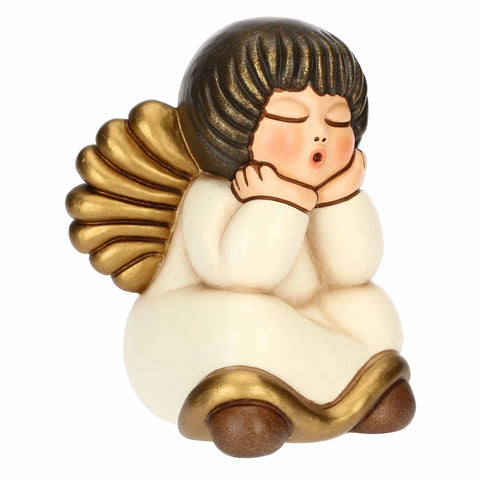 Angelo rannicchiato in ceramica Volami nel cuore