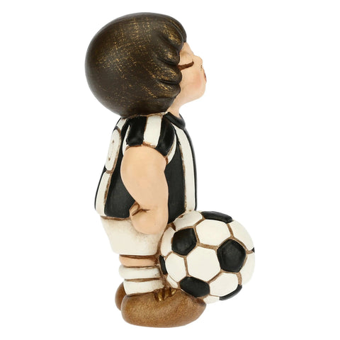 Bimbo calciatore bianco nero piccolo