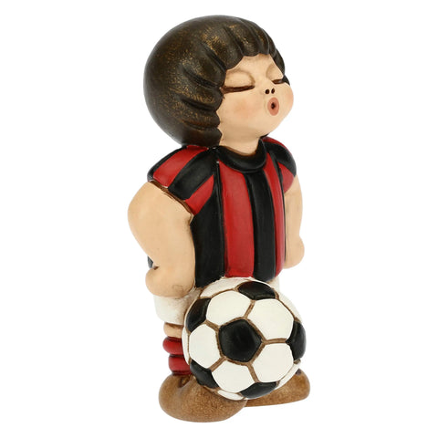 Bimbo calciatore  rosso nero piccolo Thun