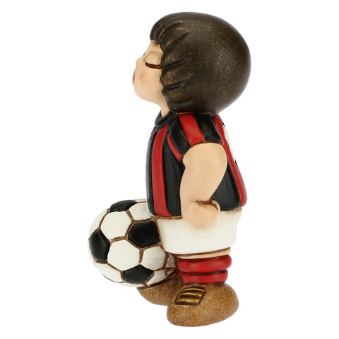 Bimbo calciatore  rosso nero piccolo Thun