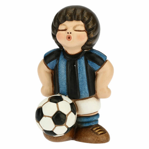 Bimbo calciatore nero azzurro piccolo Thun