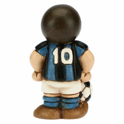 Bimbo calciatore nero azzurro piccolo Thun
