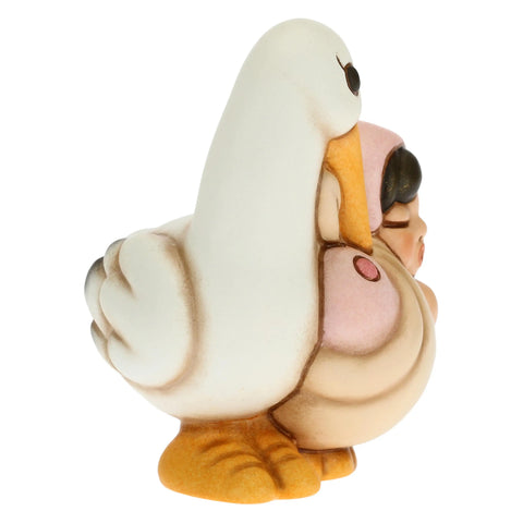 Cicogna nascita con bimba piccolo Thun